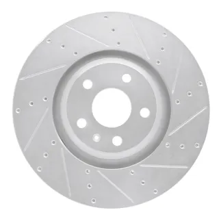 R1 Concepts EDZ-73069R Brake Rotor Drilled and Slotted Silver